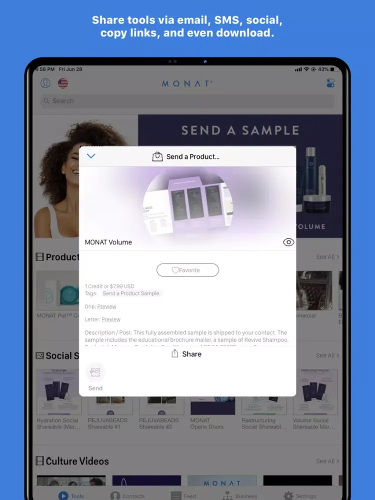 Скриншоты MONAT Connect iPad 